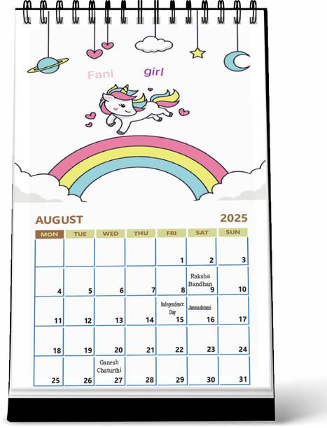 AccuPrints Animal 4 x 8 desk 2025 Table Calendar