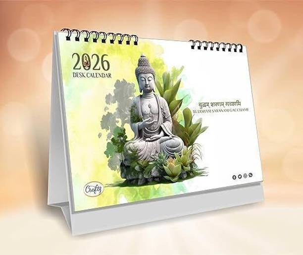 Crafty Lord Buddha Calendar 2026 Desk Table Calendar 2026 Table Calendar