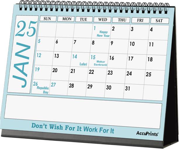 AccuPrints Abstract desk-FL 2025 Table Calendar