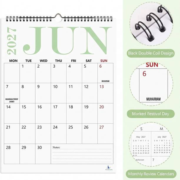 ThinkCrafts Minimalist Monthly Wall Calendar 0 Wall Calendar