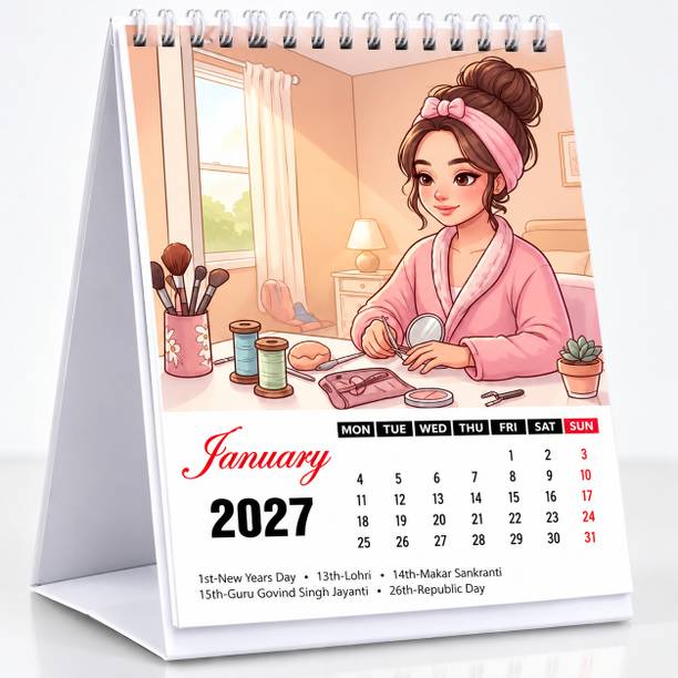 ThinkCrafts Mini Desk Calendar Beauty Artist Design 0 Table Calendar