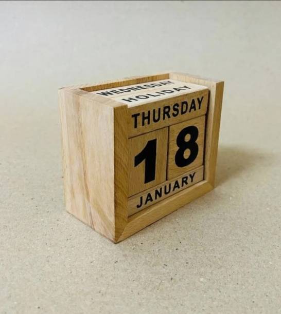 woodcarver Wooden Calander perpetual Table Calendar