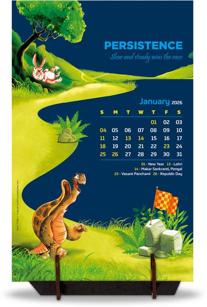 pocket wishes Desk Calendar 2026 Table Calendar
