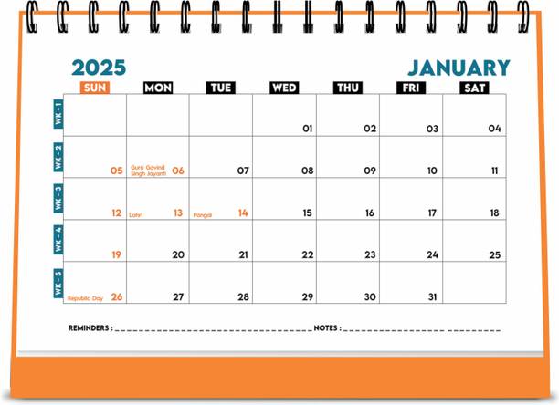 ESCAPER A5 Size Planner Desk Calendar for uses offices 2024 Table Calendar