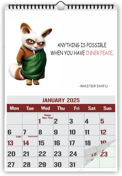 AccuPrints Panda wall 2025 Wall Calendar