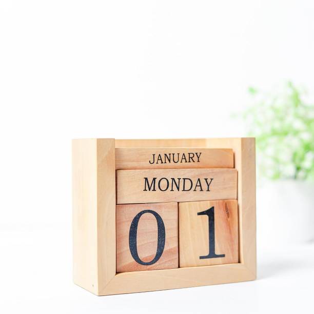 star craft WOODEN DESK/TABLE CALENDAR For Office & Home Stationary Calendar Table Calendar