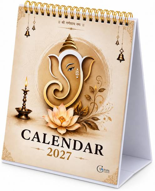 CRAFTOPIX Lord Ganesha Desk Calendar 2027 2027 Table Calendar