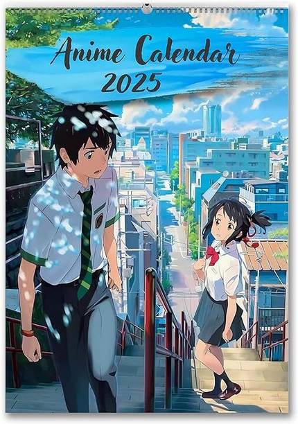 Visaan Anime Theme Big Wall Hanging Calendar 2025, 30x40 cm 2025 Wall Calendar