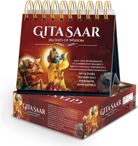 Crafty Gita Saar Gita Updesh Daily Desk Perpetual Calendar 365 Days of Wisdom Perpetual Table Calendar