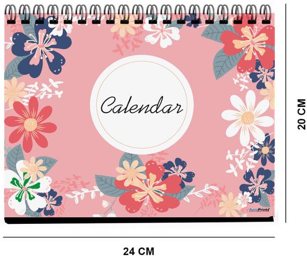 AccuPrints Big flower Desk(9.5x 6.5 )inch 2025 Table Calendar