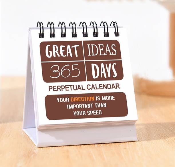 Crafty Great Ideas 365 Days Perpetual Flip Calendar | Daily Inspirational Quotes Perpetual Table Calendar