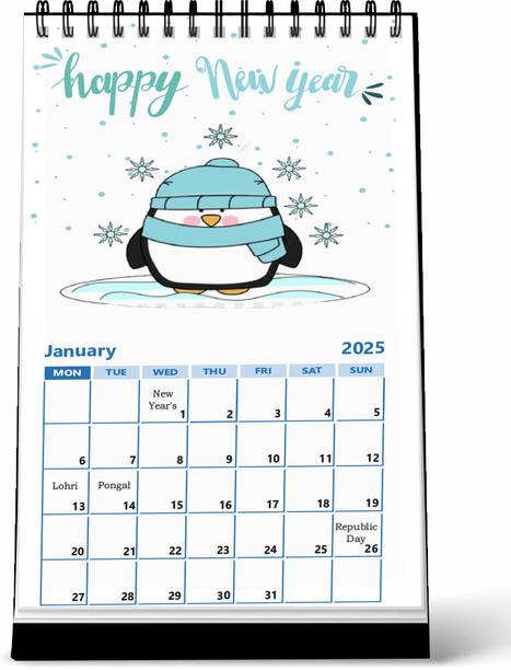 AccuPrints Animal Desk-FL 2025 Table Calendar