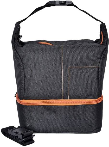 SHOPEE DSLR/SLR Camera Shoulder Bag Case with Adjustable Shoulder Strap, Compatible for Nikon, Canon, Sony Cameras - Waterproof - Breathable - Anti Shock (Orange-Black)  Camera Bag