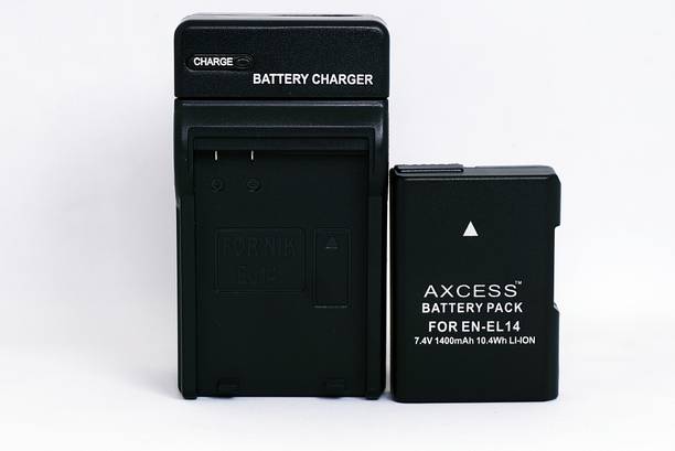 Axcess Battery and Charger for Nikon EN-EL14 Nikon EN-EL14a and Nikon Coolpix D3400  Camera Battery Charger