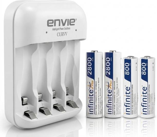 Envie Curvv ECR-32 |Combo With| 2xAA 2800 Ni-CD 2XAA 800 Ni-MH rechargeable  Camera Battery Charger