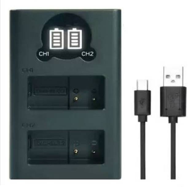 IJJA DMW-BLC12 dual Fast USB type 'c' camera charger with LCD display for Panasonic  Camera Battery Charger