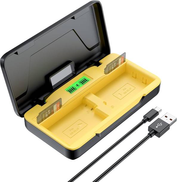 Power Smart EN-EL15 Dual Charger, Storage Case and SD Card Slot, Compatible with Nikon Z6/Z7  Camera Battery Charger