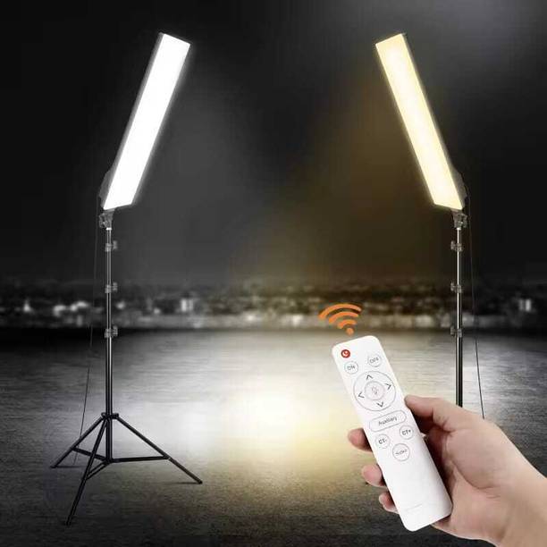 FKU 2 Pack RL150 LED Photography Panel Light with Tripod Stand for Photo Shooting 1000 lx Camera LED Light