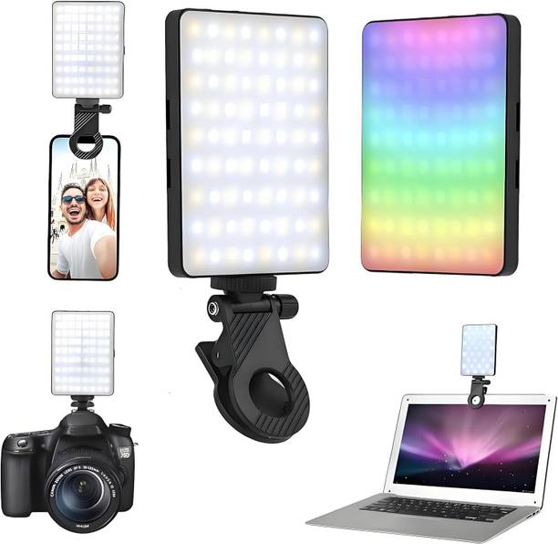 Deoxys Selfie Light for Phone, RGB Video Light with Phone Light Clip 138 LED 1000 lx Camera LED Light