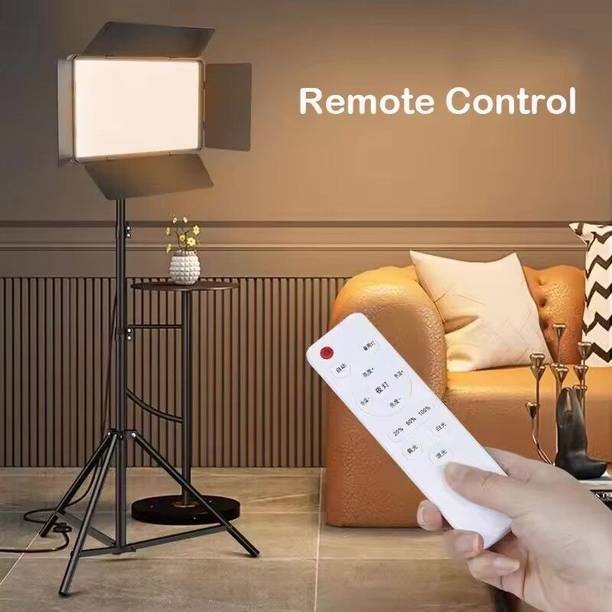 FKU 10"U800 LED Panal Light Photo Studio Lamp with Adjustable Tripod Remote for DSLR 4000 lx Camera LED Light