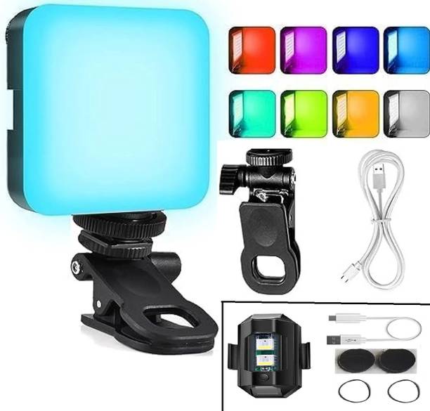 GUOi AY83 RGB Dimmable Mobile Video Light, for Tablet, phone,Camera-(WITH BIKE LIGHT) 100 lx Camera LED Light