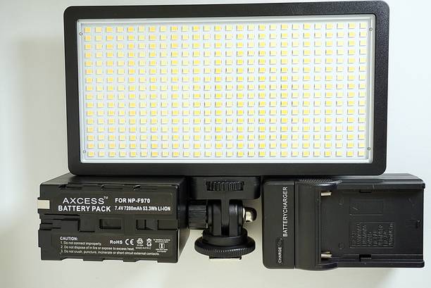 Power Smart Bi-Color Dimmable LED Video Light PS-416 with Battery and Charger for All DSLR 2880 lx Camera LED Light