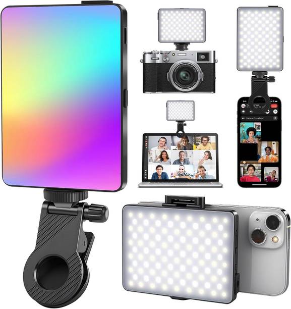 SUICUNE Big 7 fit Tripod Stand with 10 Inches LED Ring Light-Live Stream Phone Holder Ring Flash