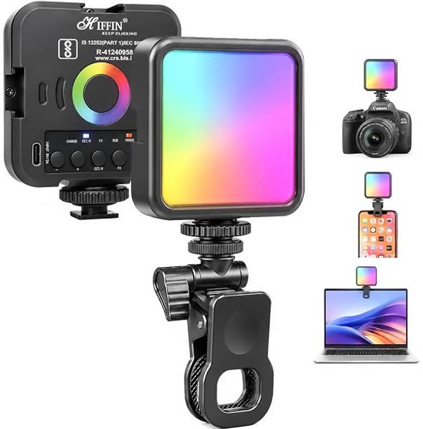 Hiffin VL49 RGB Video Light, LED Light 360° Full Color Portable Photography Lighting 36000 lx Camera LED Light