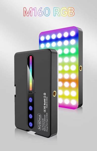 SRR Portable LED Video Light for Camera & Phone Rechargeable Mini Fill Light RGB3 1250 lx Camera LED Light