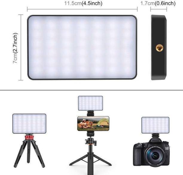 SRR R Portable LED Video Light for Camera & Phone Rechargeable Mini Fill Light 1250 lx Camera LED Light