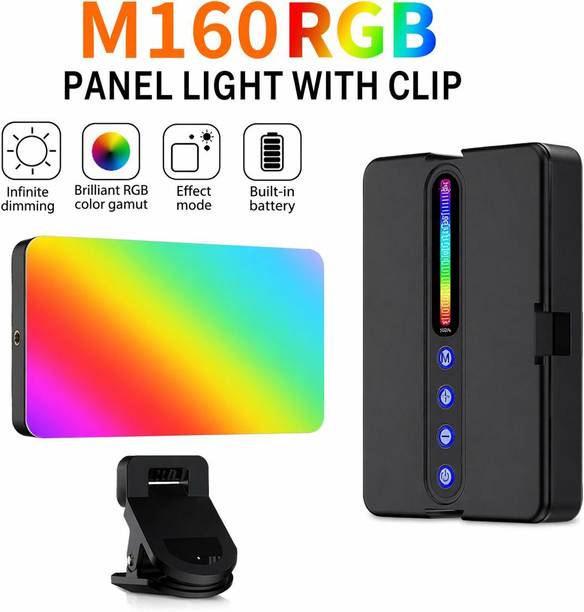 ETH M160 RGB Portable Pocket Camera Light 6.5W | 2700–6500K Dimmable Panel Lamp 1100 lx Camera LED Light
