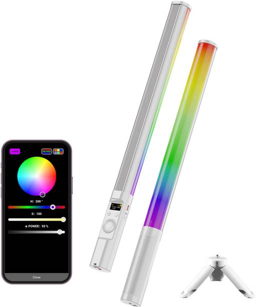 Hiffin HF-225 RGB LED Stick Light 12W, 2500-9900K, App Control, 24 FX, 3000mAh, Type-C 1000 lx Camera LED Light