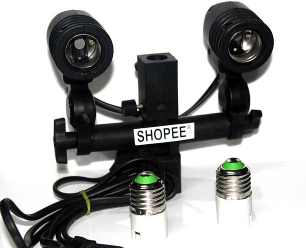 SHOPEE E27 Double Light Socket with Light Stand Swivel Mount & Umbrella E27 Double Light Socket with Light Stand Swivel Mount & Umbrella Holder Camera Rig