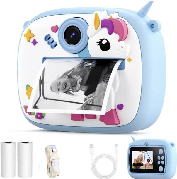 Zee Kids Camera with Instant Print - Mini Digital HD Photo & Video Toy Camera Fun Creative Gift for Boys & Girls Instant Camera