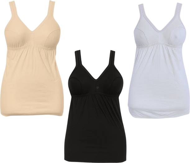 Women Beige, Black, White Camisole