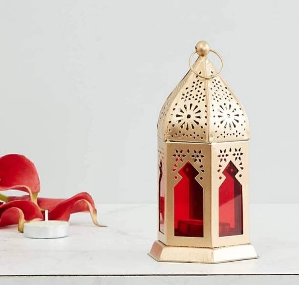 Deco Art Corp Tea Light Candle Lantern Iron Tealight Holder Set