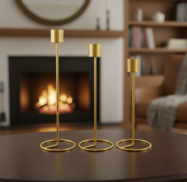 AAIDAIMPEX Vintage Iron Candle Holder Candlestick Decor & Decorative Birthday Candle Iron 1 - Cup Candle Holder Set