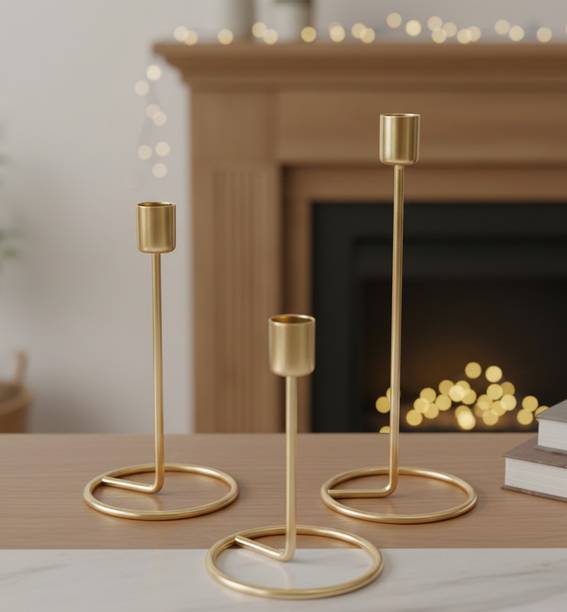 AAIDAIMPEX Premium Metal Candle Holder Decorative Accent for Modern Home Décor Iron 3 - Cup Candle Holder