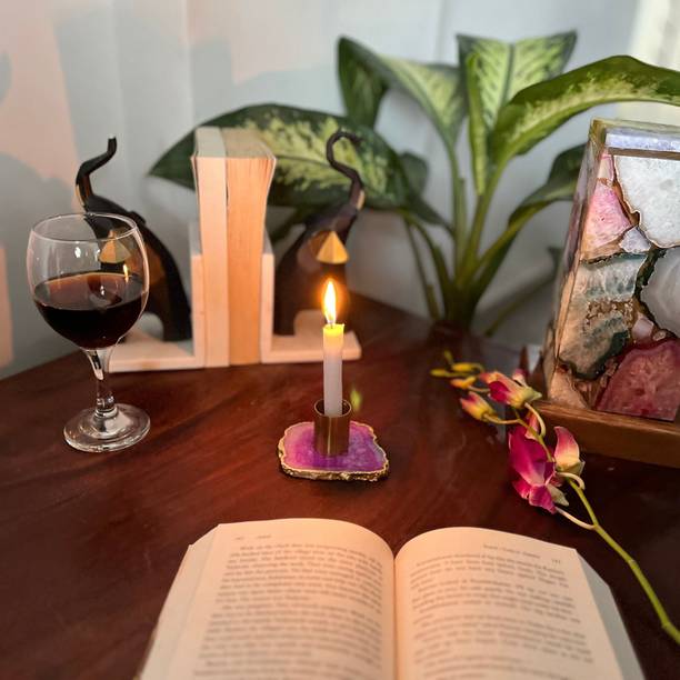 HOMEARTE INDIA Stoneware 1 - Cup Candle Holder