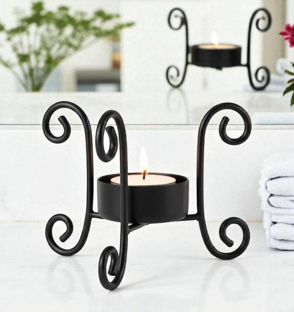 FLAVORA Vintage Style Tealight Candle Holder Iron 1 - Cup Tealight Holder
