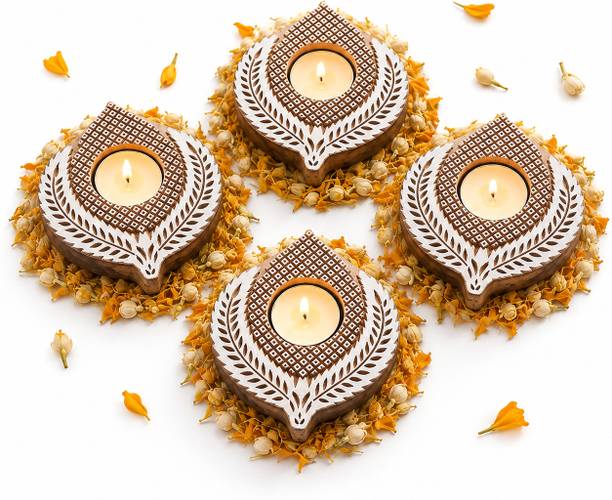 Brown, White, Pack of 4