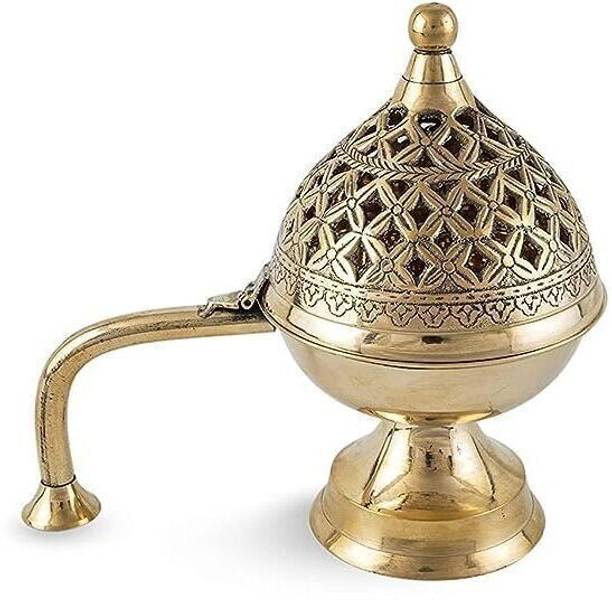 Zanaat Home Deco Purifying Brass Dhuna Loban Burner Iron Candle Holder