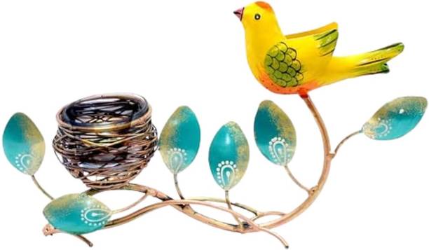 The Finishing Touch Handcrafted Bird Metal Tealight Candle Holder Decorative Showpiece Stand Iron 1 - Cup Candle Holder