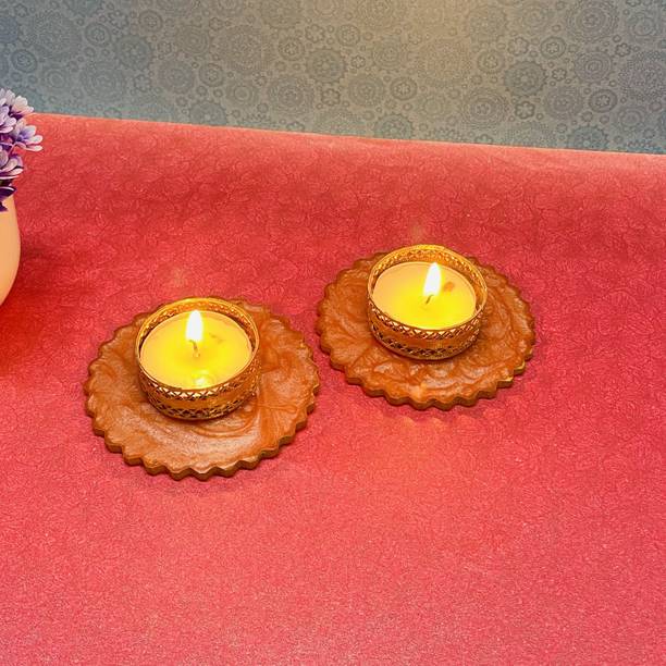 Maahal Decorative Tealight Candle Holder for Home Decoration/Diwali Festival/Deepawali Iron 1 - Cup Tealight Holder
