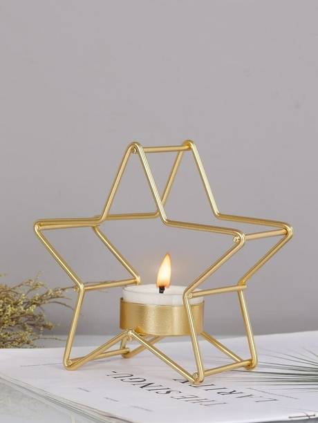 M.F Collections Star-C-S Iron 1 - Cup Candle Holder