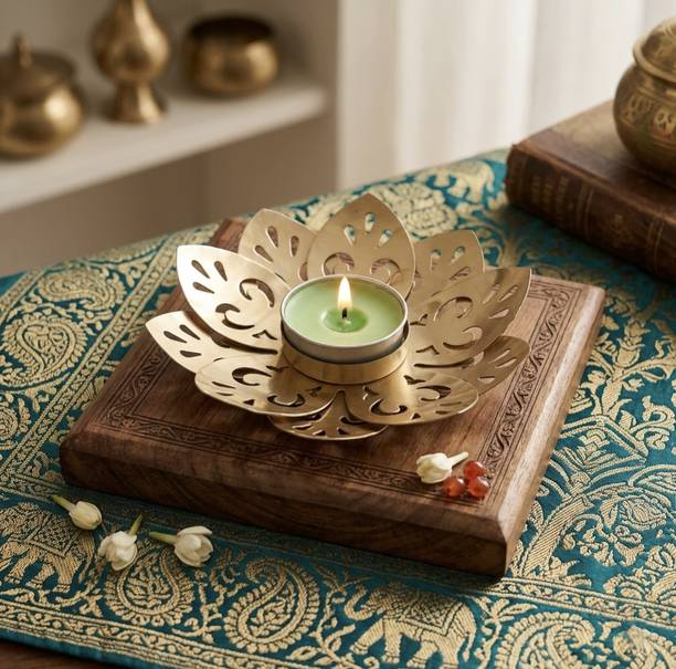 zeemetal Tealight Candle Holder Traditional Diya for Diwali, Pooja and Festivals Iron 0 - Cup Tealight Holder