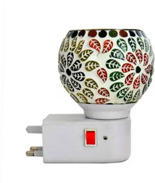 VolCraft Ceramic Kapoor Dani Glass Design Night Lamp Electric Incense Burner Ceramic Candle Holder