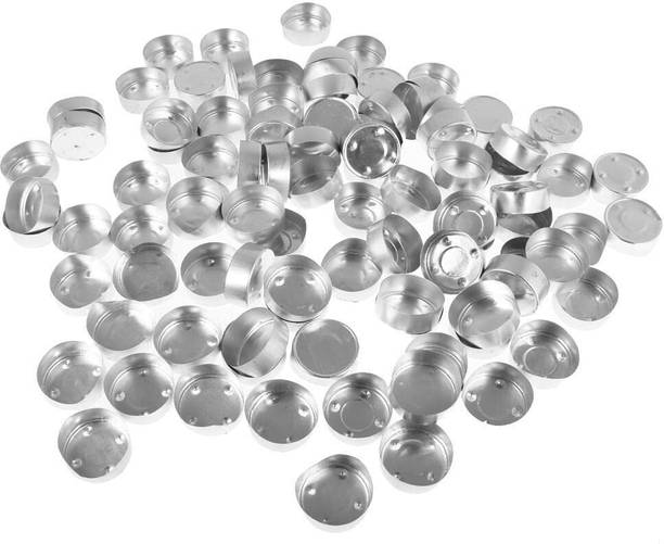 DeepSea Tea light Aluminium empty containers 100 Pcs Aluminium 100 - Cup Tealight Holder