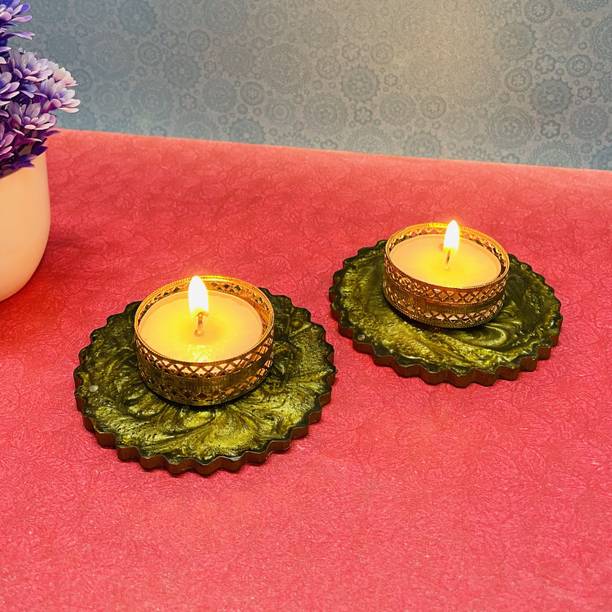 Maahal Decorative Tealight Candle Holder for Home Decoration/Diwali Festival/Deepawali Iron 1 - Cup Tealight Holder