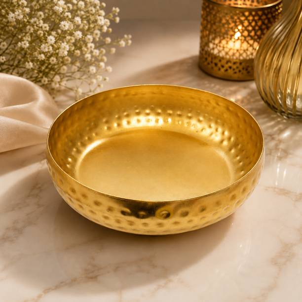 Universal Art Creation Hammered Gold Metal Decorative Candle Holder Bowl Iron 1 - Cup Candle Holder